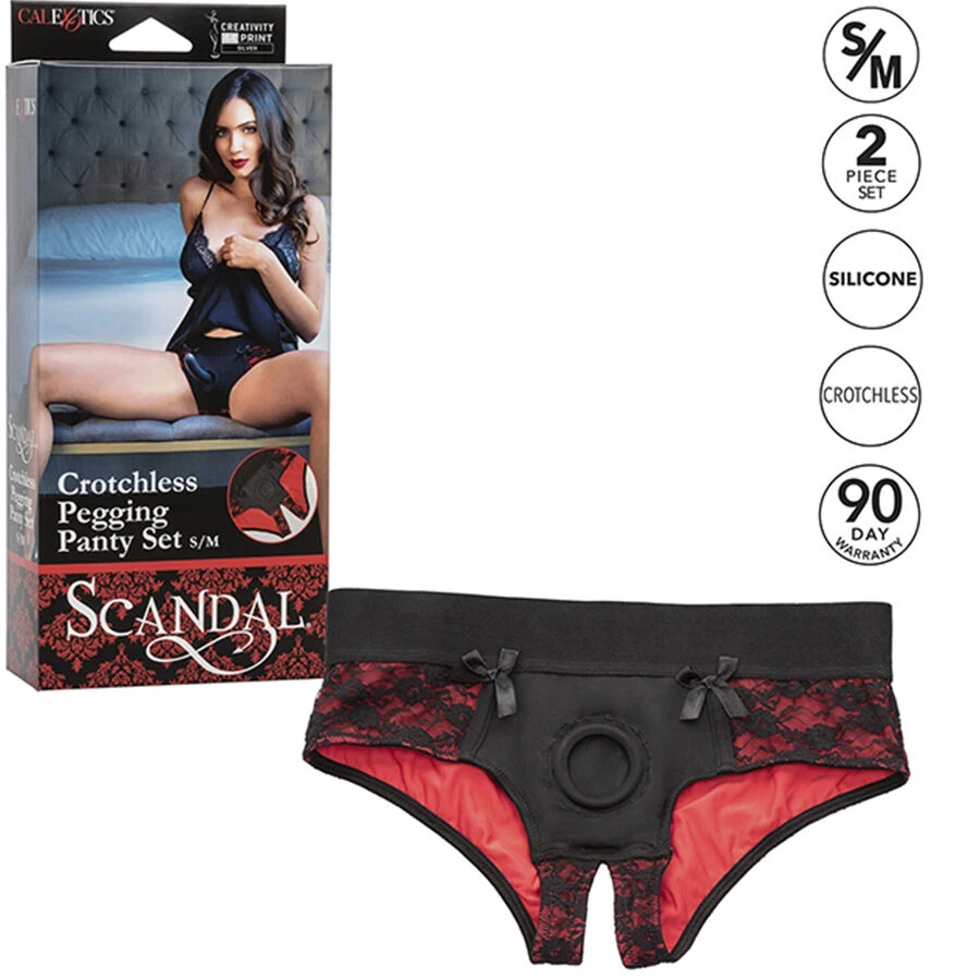 CALEXOTICS - SCANDALO SET DI SLIP SENZA CAVALLO CON DILDO TAGLIA L/XL